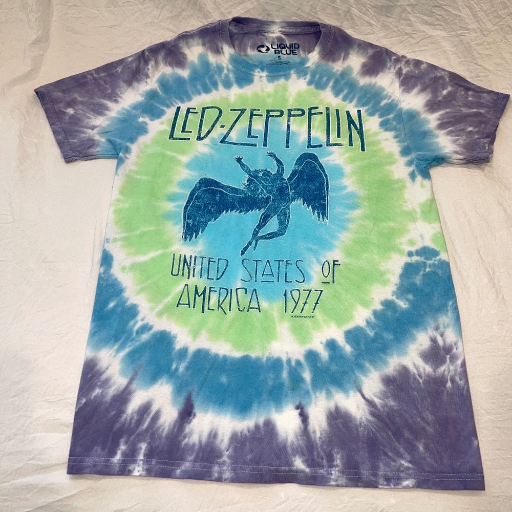 Liquid Blue Led Zeppelin Ramble on Swan Song T-Shirt